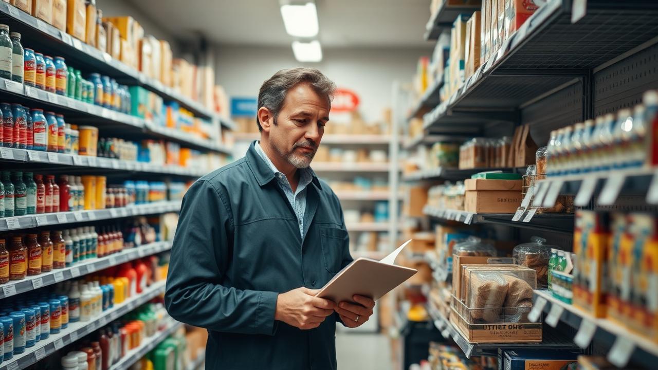 Interior de un comercio especializado con producto ordenado en lineal